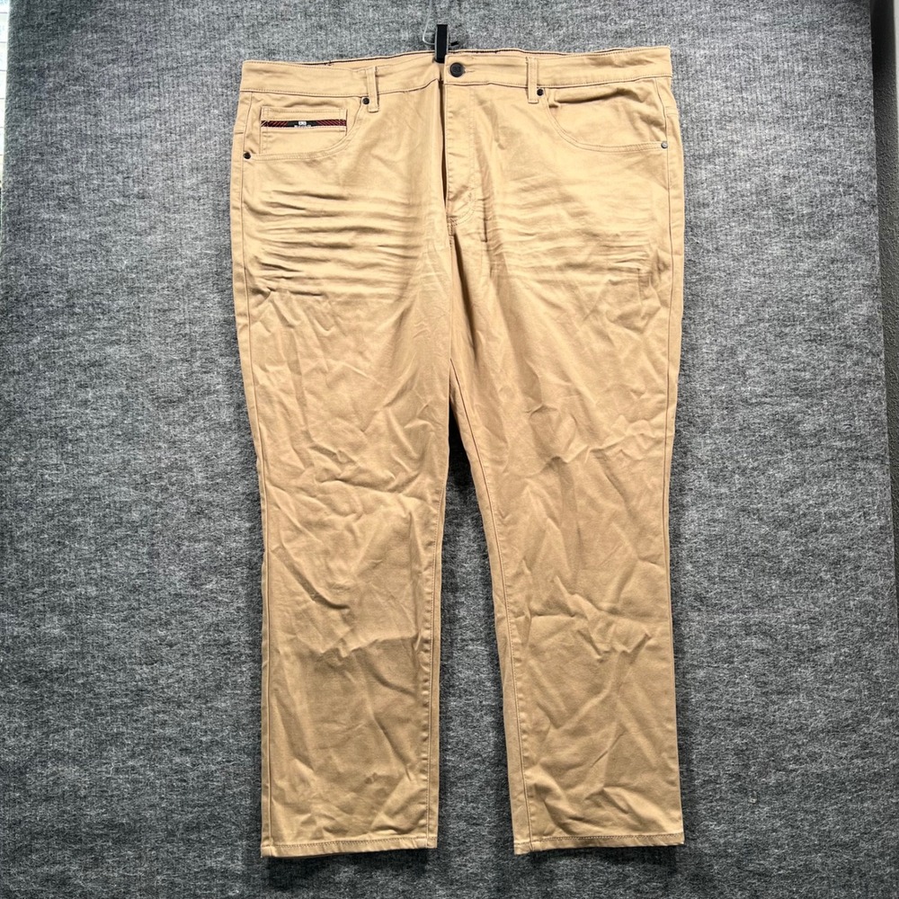 Benjamin Black Slim Fit Khaki Pants Mens 48x30 Tan Stretch Chino